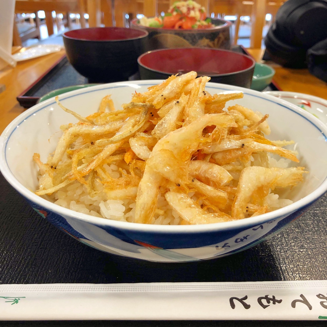 富山駅近くで食べた白エビ天丼